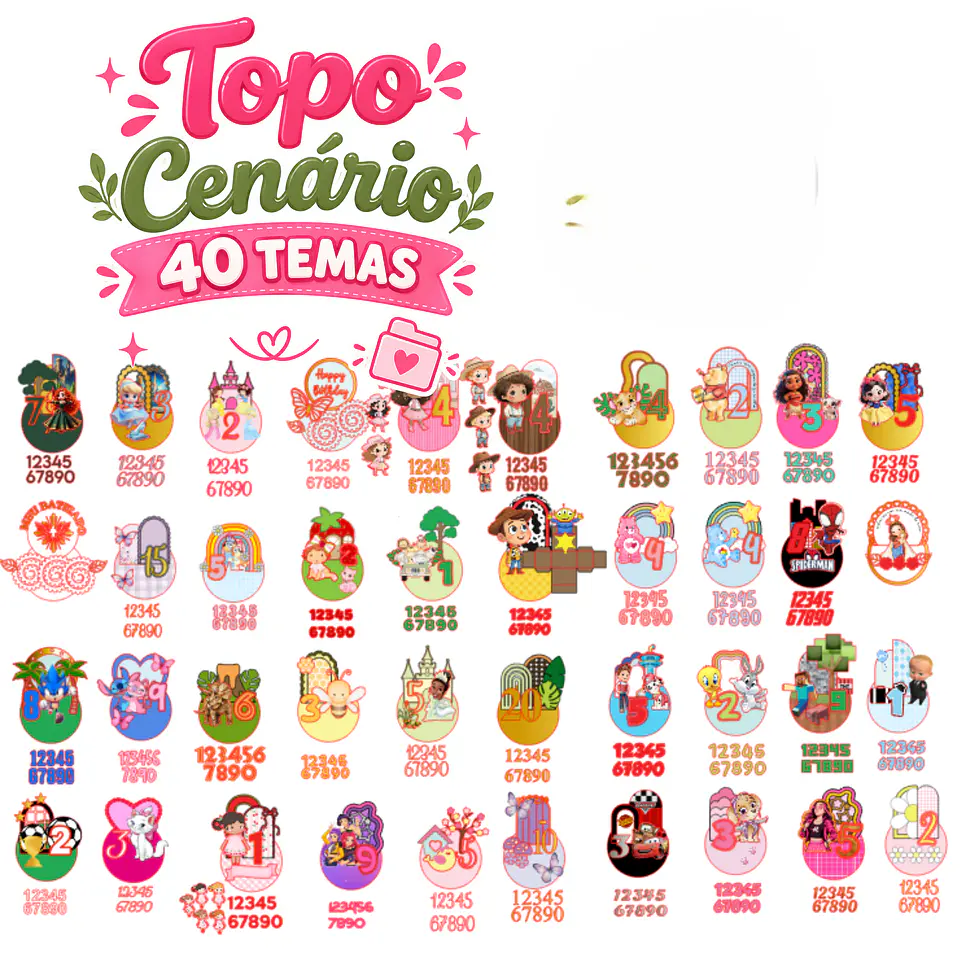 Arquivo Topo de Bolo Cenário Vários Temas 1
