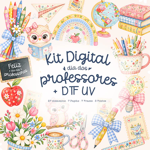 Arquivo Sublimação dia dos Professores + DTF UV