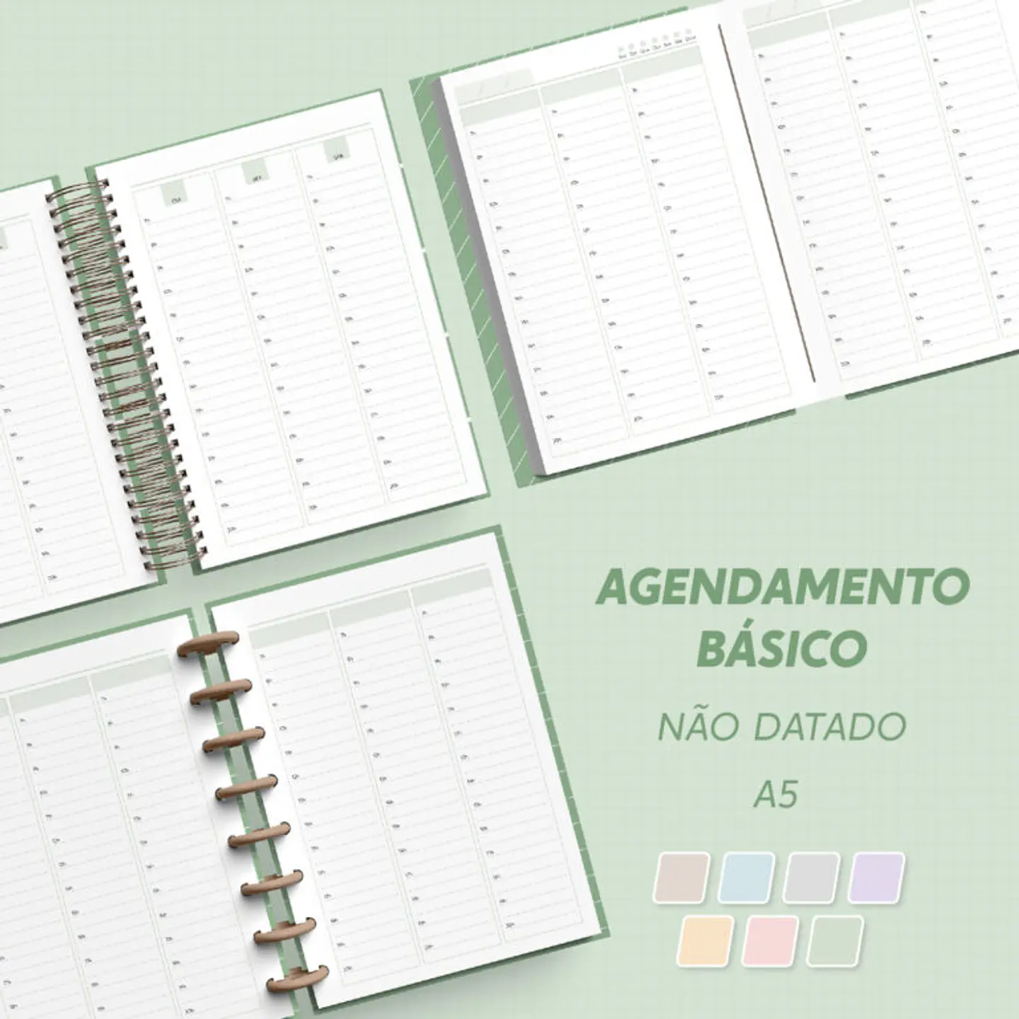 Arquivo Agendamento Básico  Semanal  Colunas - Não datado - A5 1