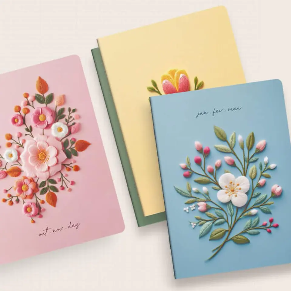 Arquivo Coleção Flores e Bordados Dia - Brochura 1
