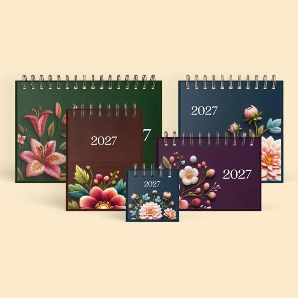 Arquivo Coleção Flores e Bordados Noite - Calendário 1