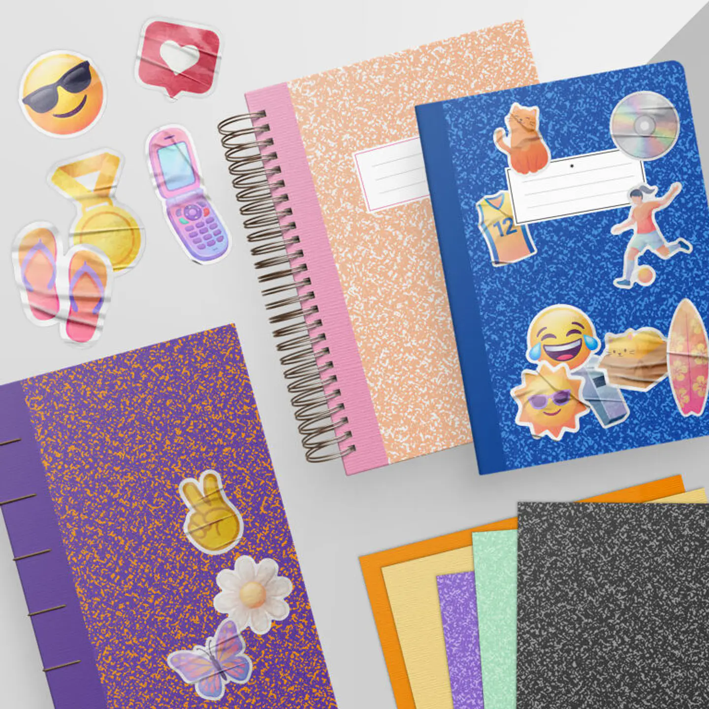 Arquivo Estampas e Adesivos para Composition Notebook  1