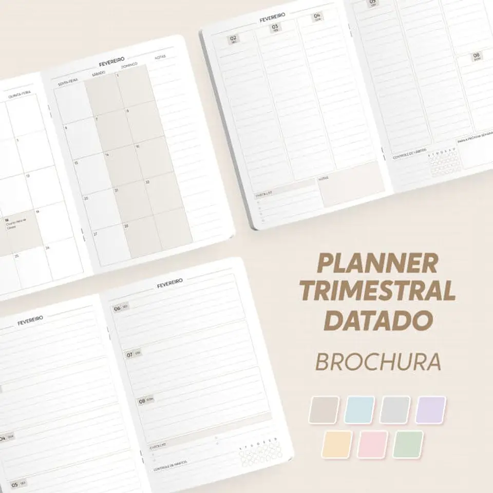 Arquivo Planner Modular  Trimestral 2027  Datado - A5 - Brochura 1