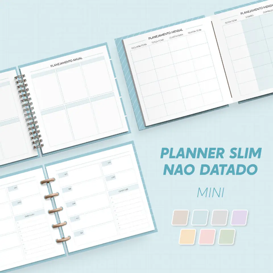 Arquivo Planner Slim  Não Datado - Mini  1