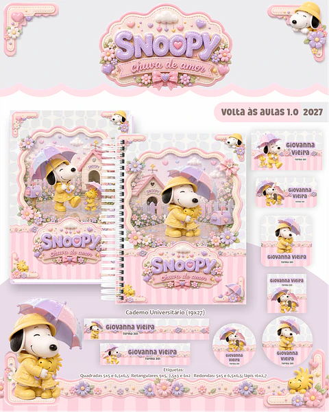Arquivo Escolar Snoopy 2027