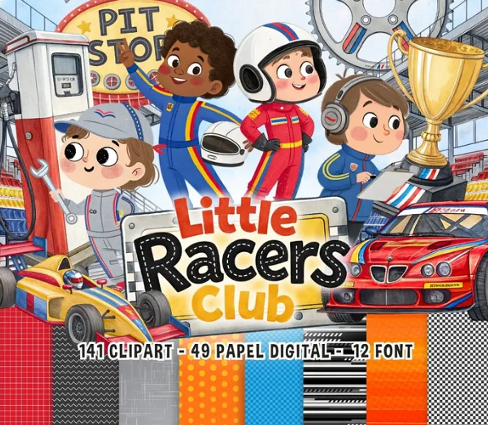 Arquivo Kit Digital Little Racers Club 1