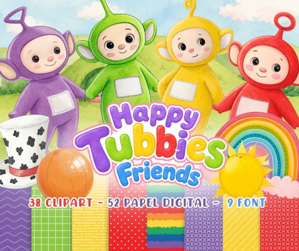 Arquivo Kit Digital Happy Tubbies Friends  1