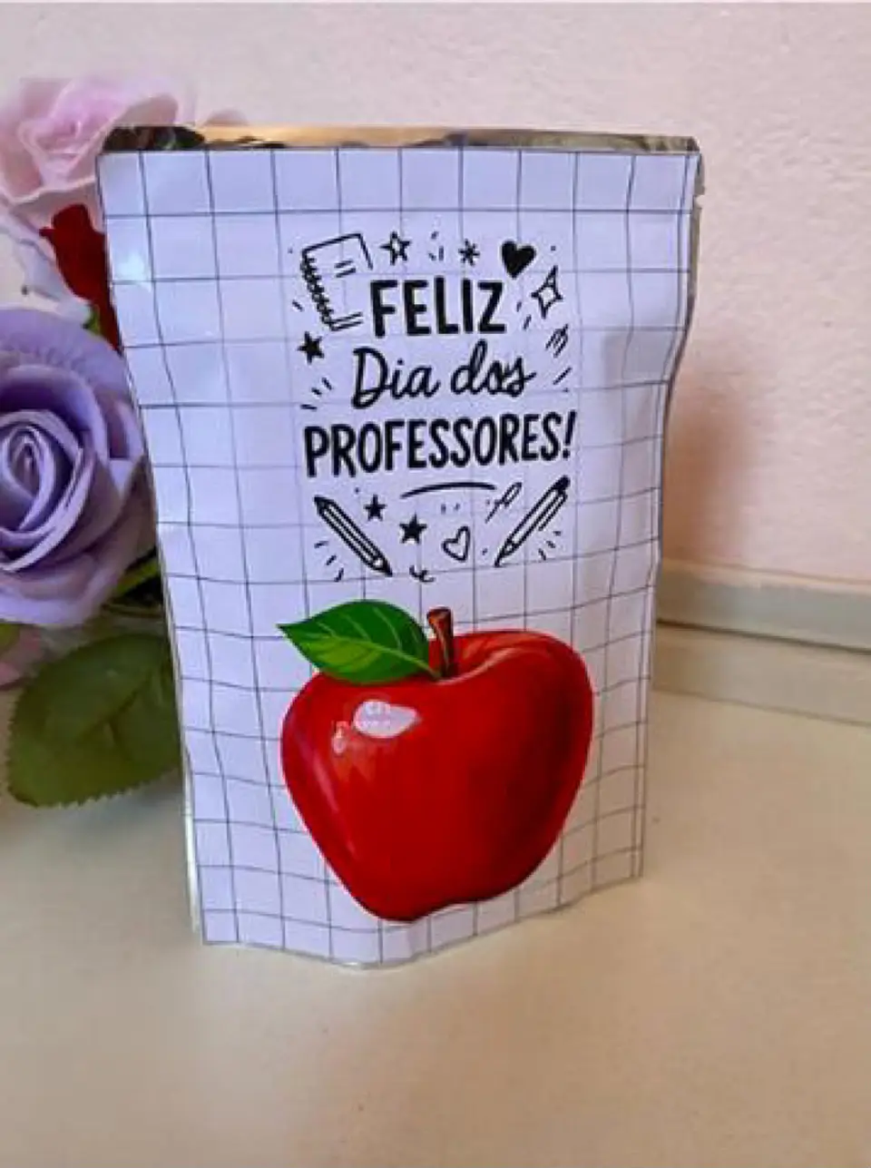 Arquivo Dia dos Professores Adesivo Zip lock Maça 1