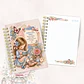 Arquivo Menina Scrap Rosa e Azul - Caderno Pautado A5 + Bloquinho A6 + Extras  - Thumbnail 2