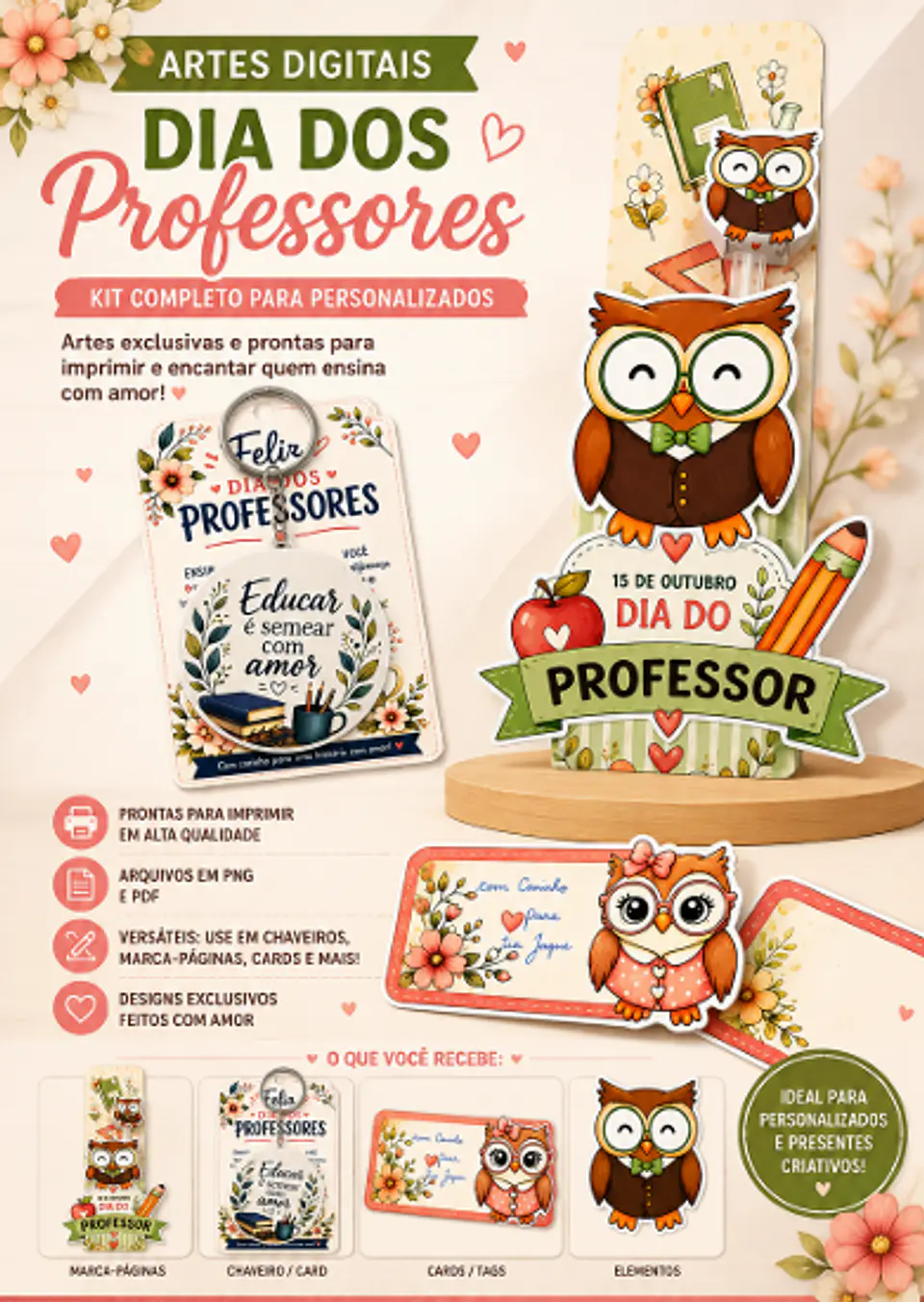Arquivo Dia dos Professores Kit Completo para Personalizados 1