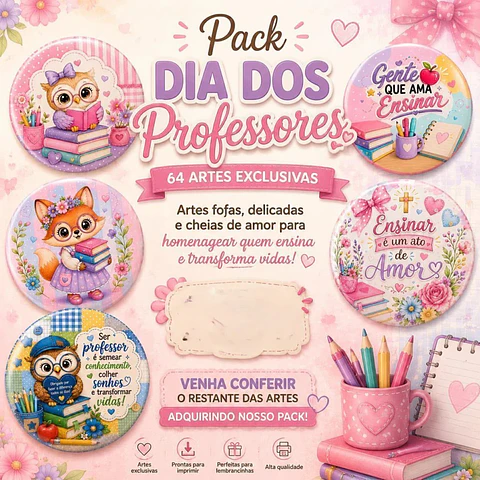 Arquivo Pack Dia dos Professores – 64 Artes Exclusivas