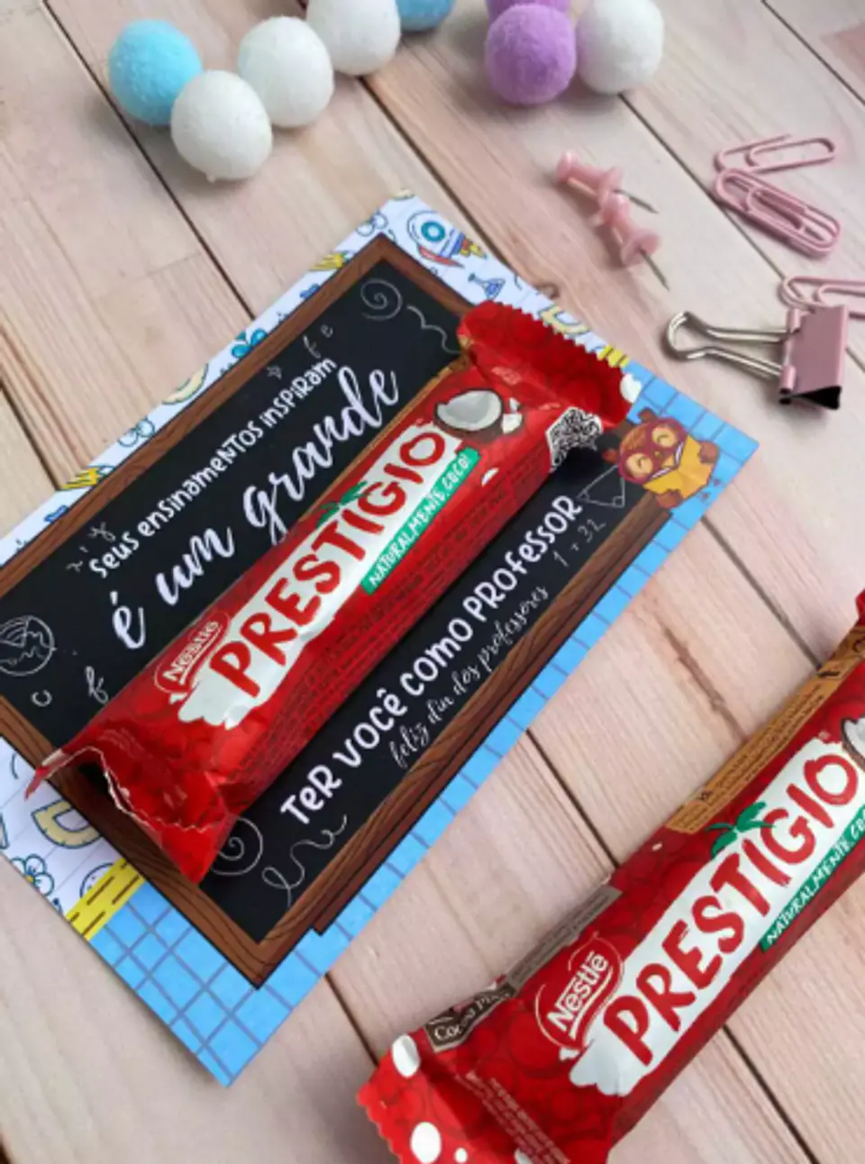 Arquivo Dia dos Professores Cartão para Chocolate Prestígio  1