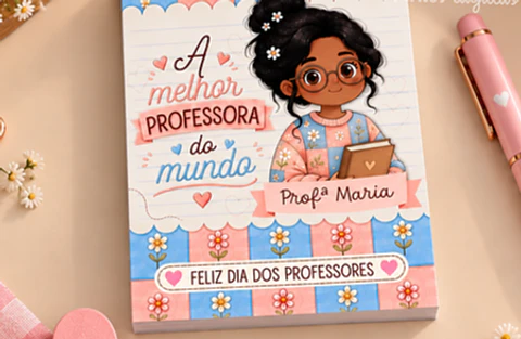Arquivo Caderno Estilo Brochura A5 Menininhas - Dia dos Professores 2026 