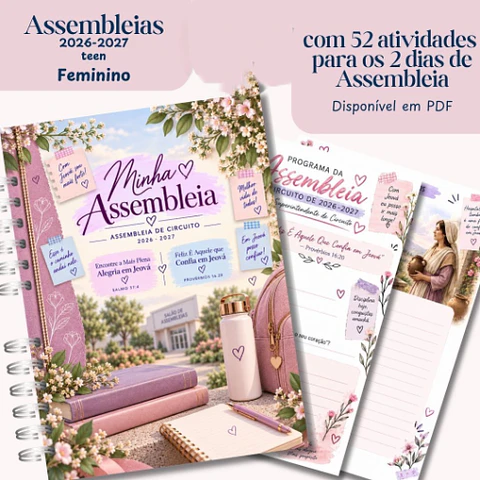 Arquivo Caderno teen Feminino para as Assembleias 2026-2027 