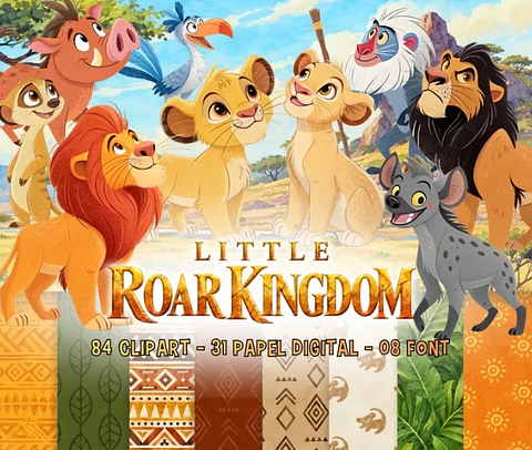 Arquivo Kit Digital Little Roar Kingdom 