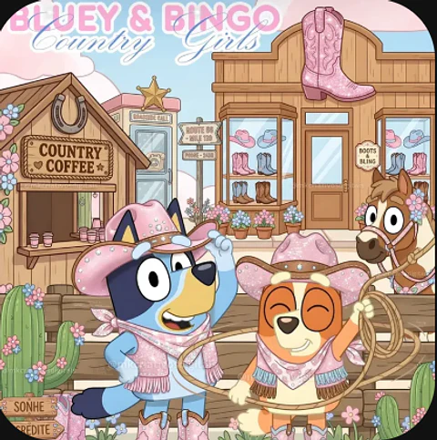 Arquivo Kit Digital Bluey e Bingo - Country Girls