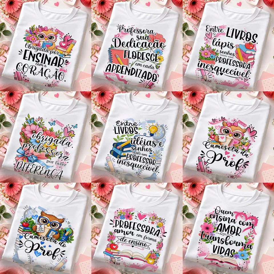 Arquivo Sublimação Camiseta dia dos Professores  1