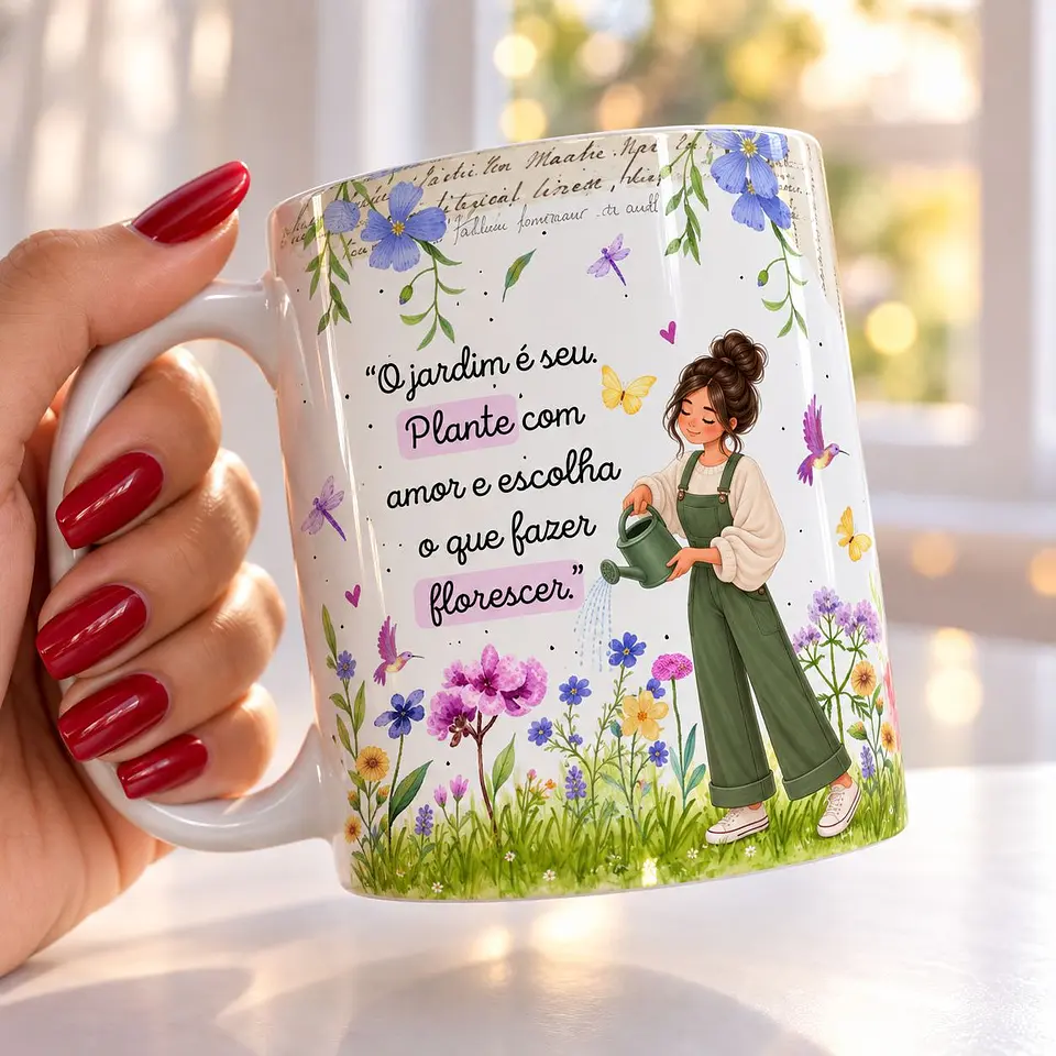 Arquivo Sublimação Caneca Meu Jardim  1