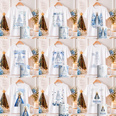 Arquivo Sublimação Kit Nossa Senhora Aparecida 