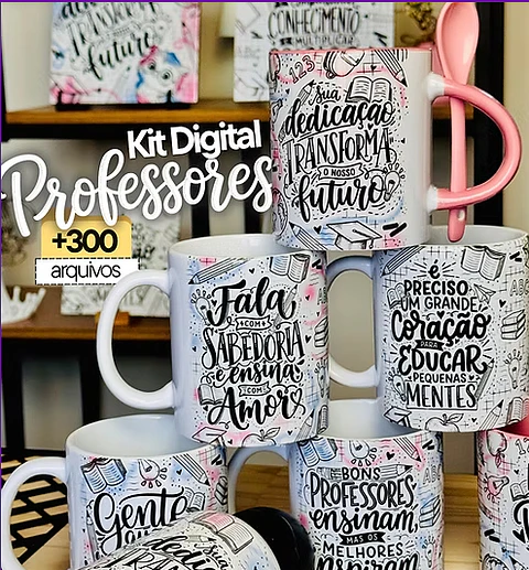Arquivo Sublimação Caneca Professores 2026 