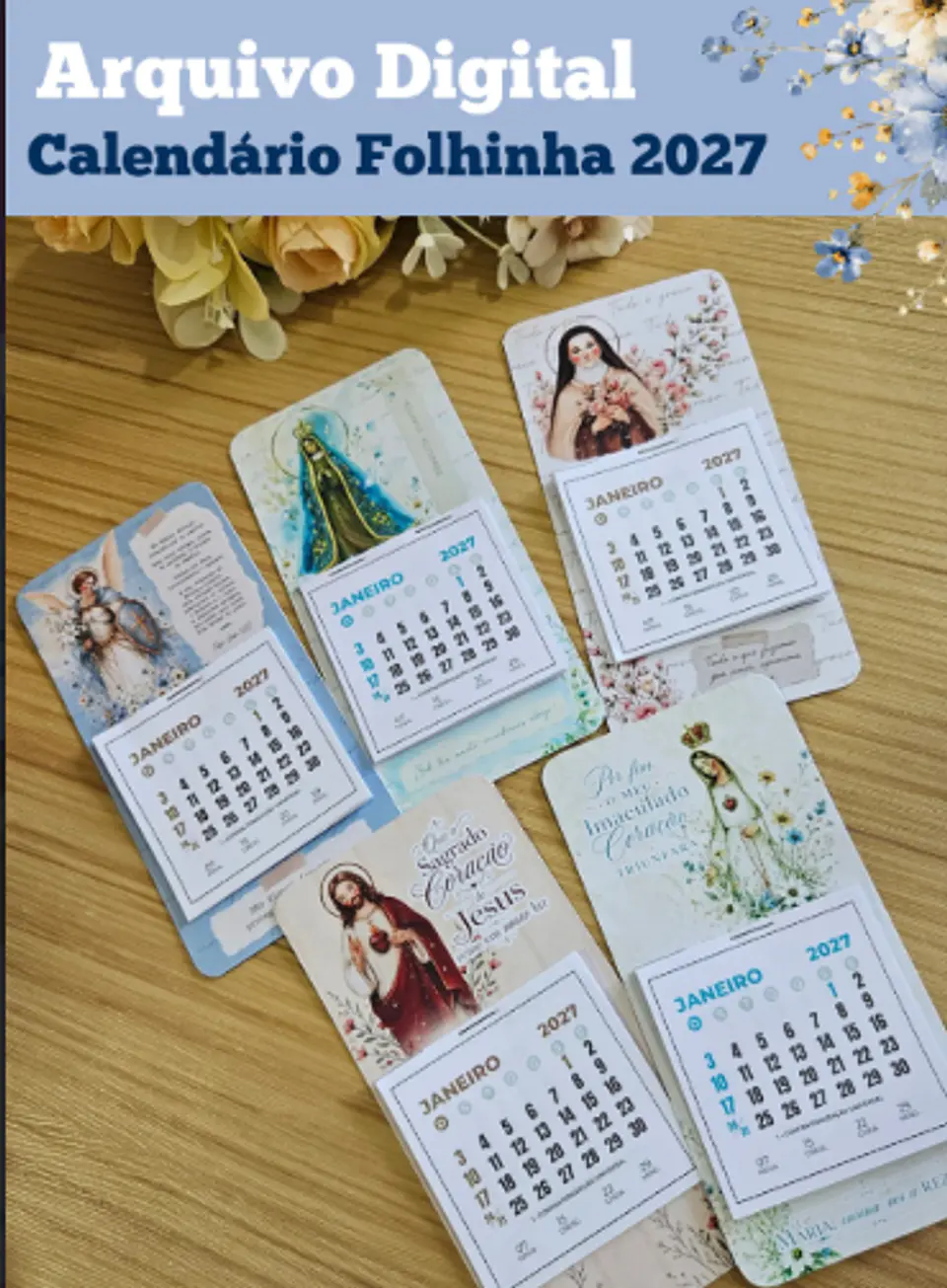Arquivo de Corte Calendário Folhinha 1