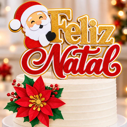 Arquivo Topo de Bolo - Feliz Natal 
