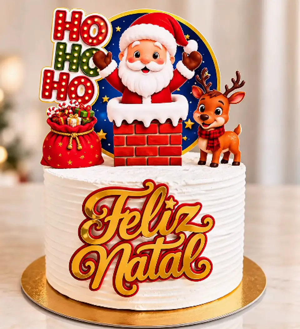 Arquivo Topo de Bolo - Hohoho Feliz Natal  1