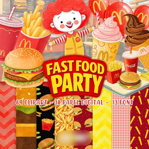 Arquivo Kit Digital MC Donalds Fast Food 