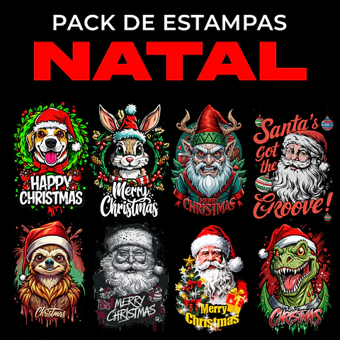 Arquivo Sublimação Pack de estampas Natal