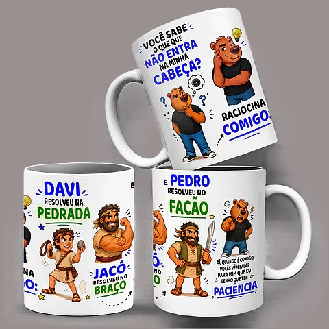 Arquivo Sublimação Caneca Capivara Davi Jacó Pedro