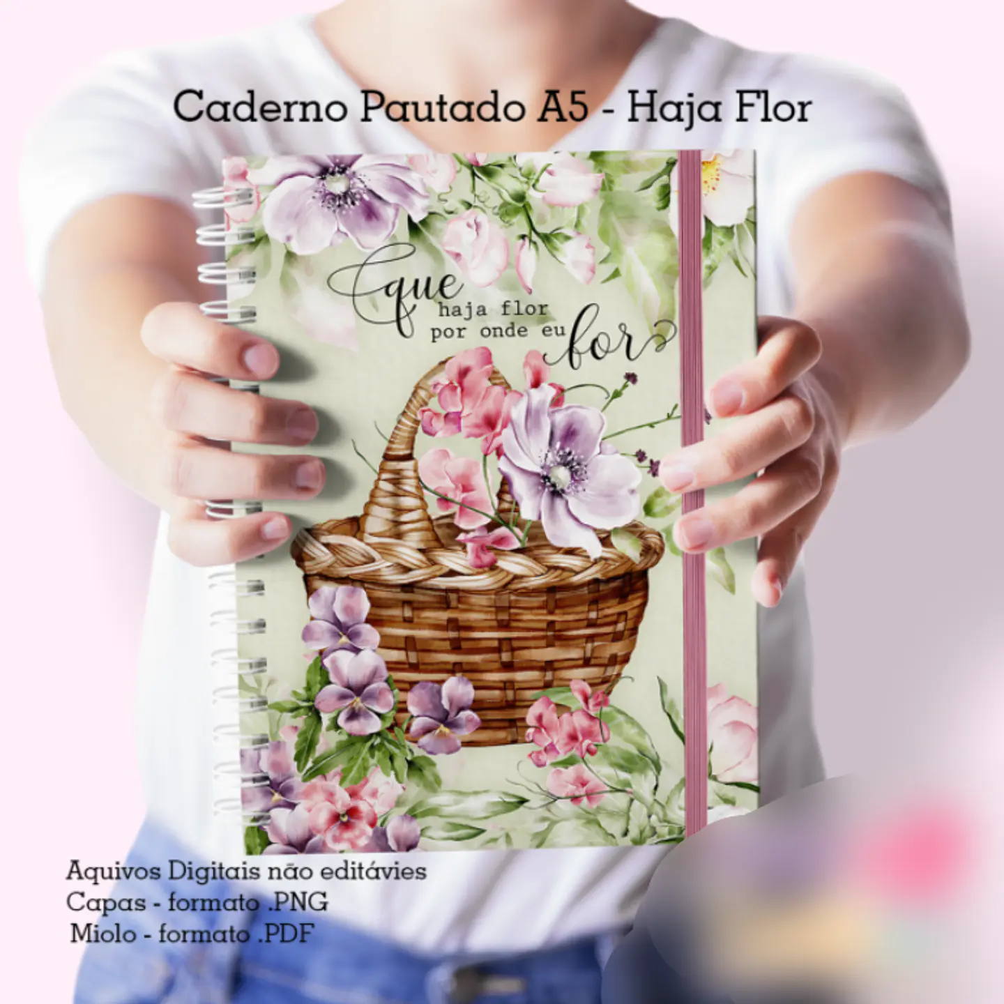 Arquivo Haja Flor - Caderno Pautado A5 + Bloquinho A6  1