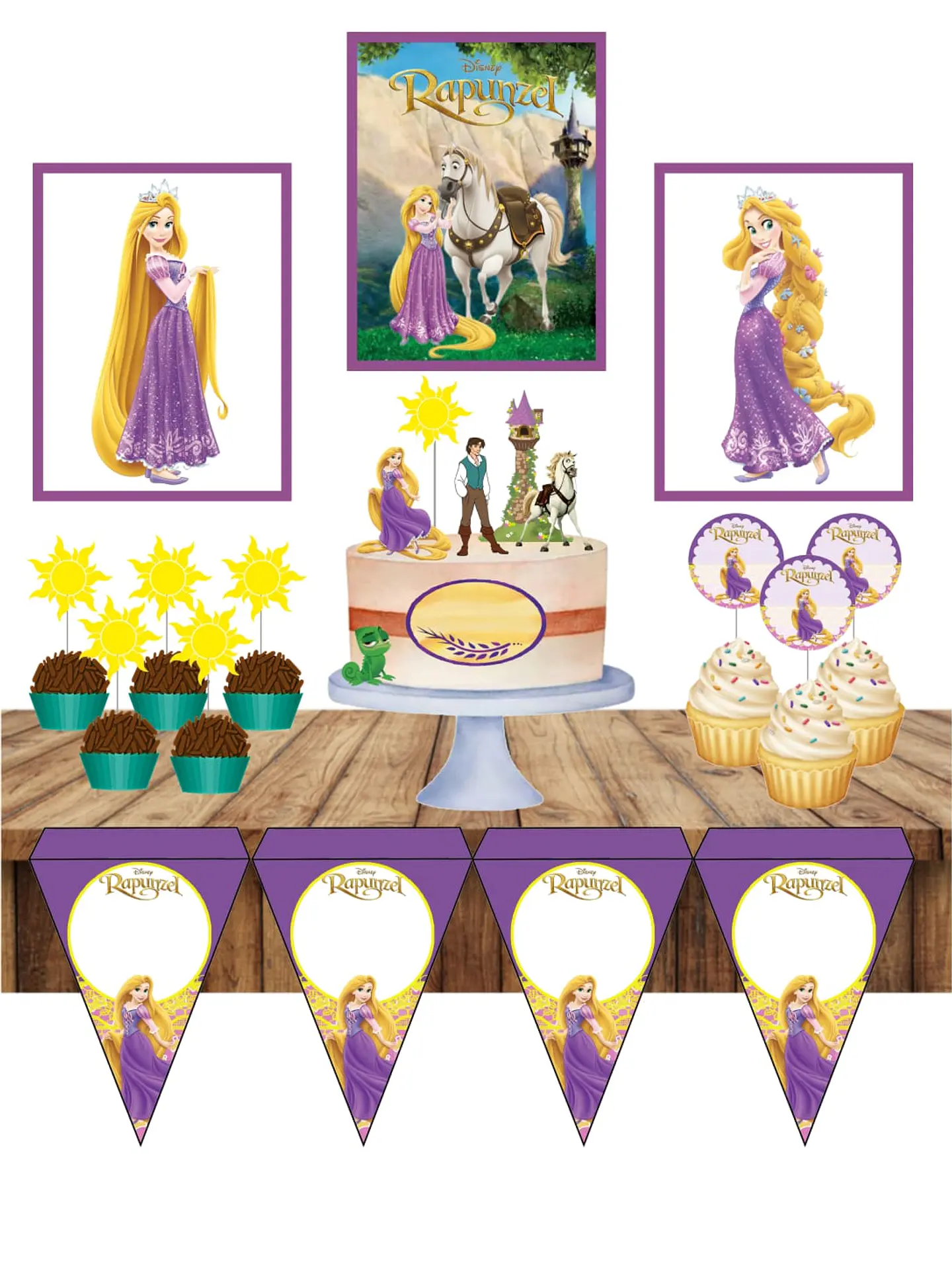 Arquivo de Corte Enrolados Rapunzel   1