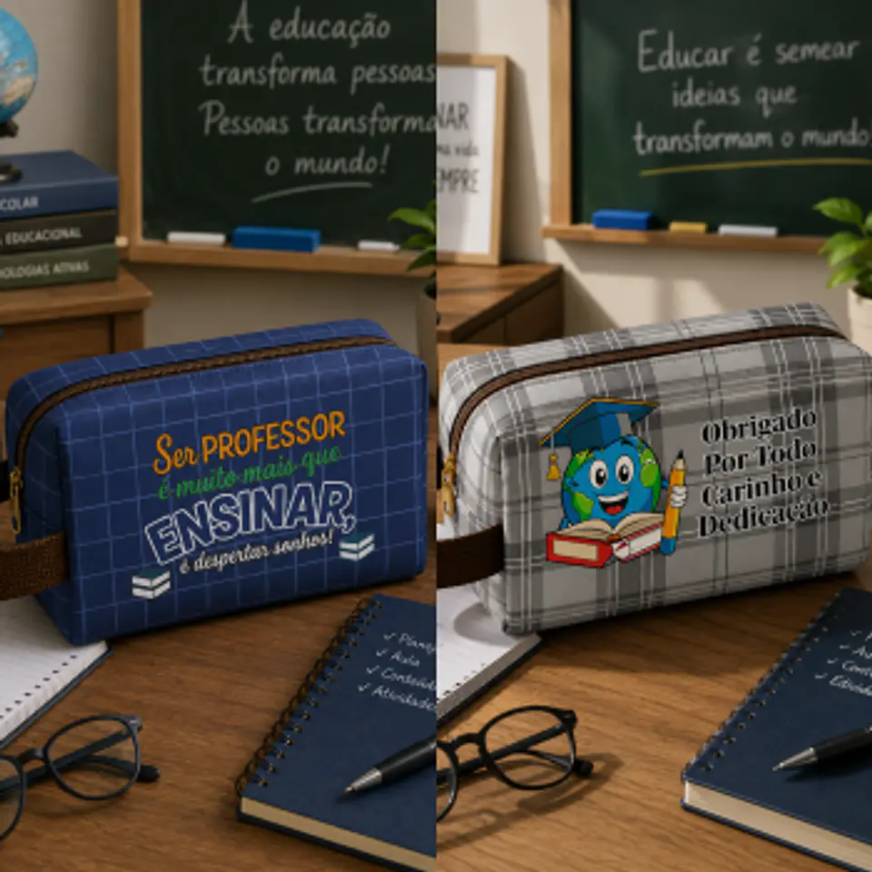 Arquivo Sublimação Combo Necessaire Professores - A4 1
