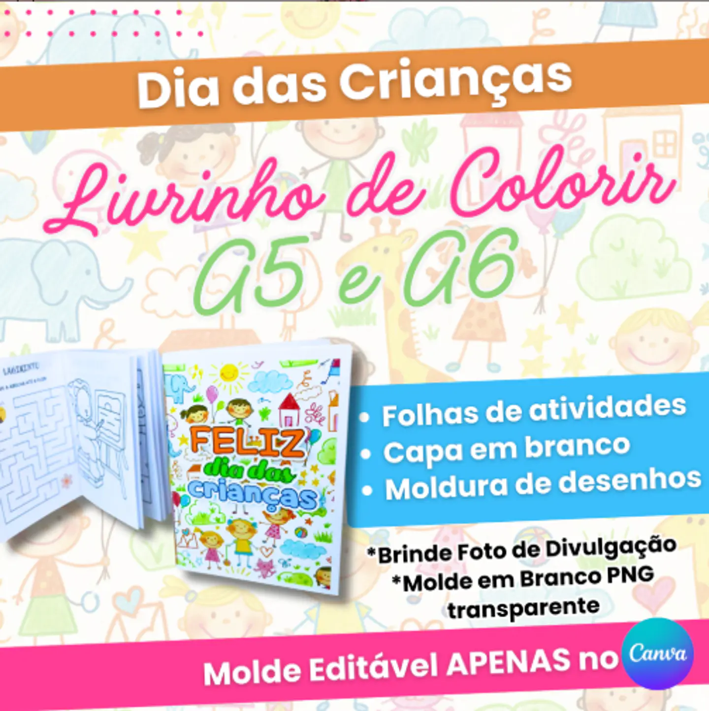 Arquivo Encadernação Livro de Colorir A5 e A6  1