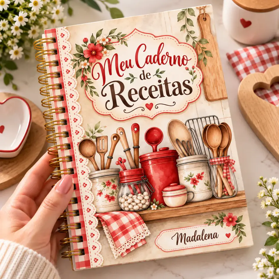 Arquivo Encadernação Cozinha Vintage - Caderno de Receitas 2