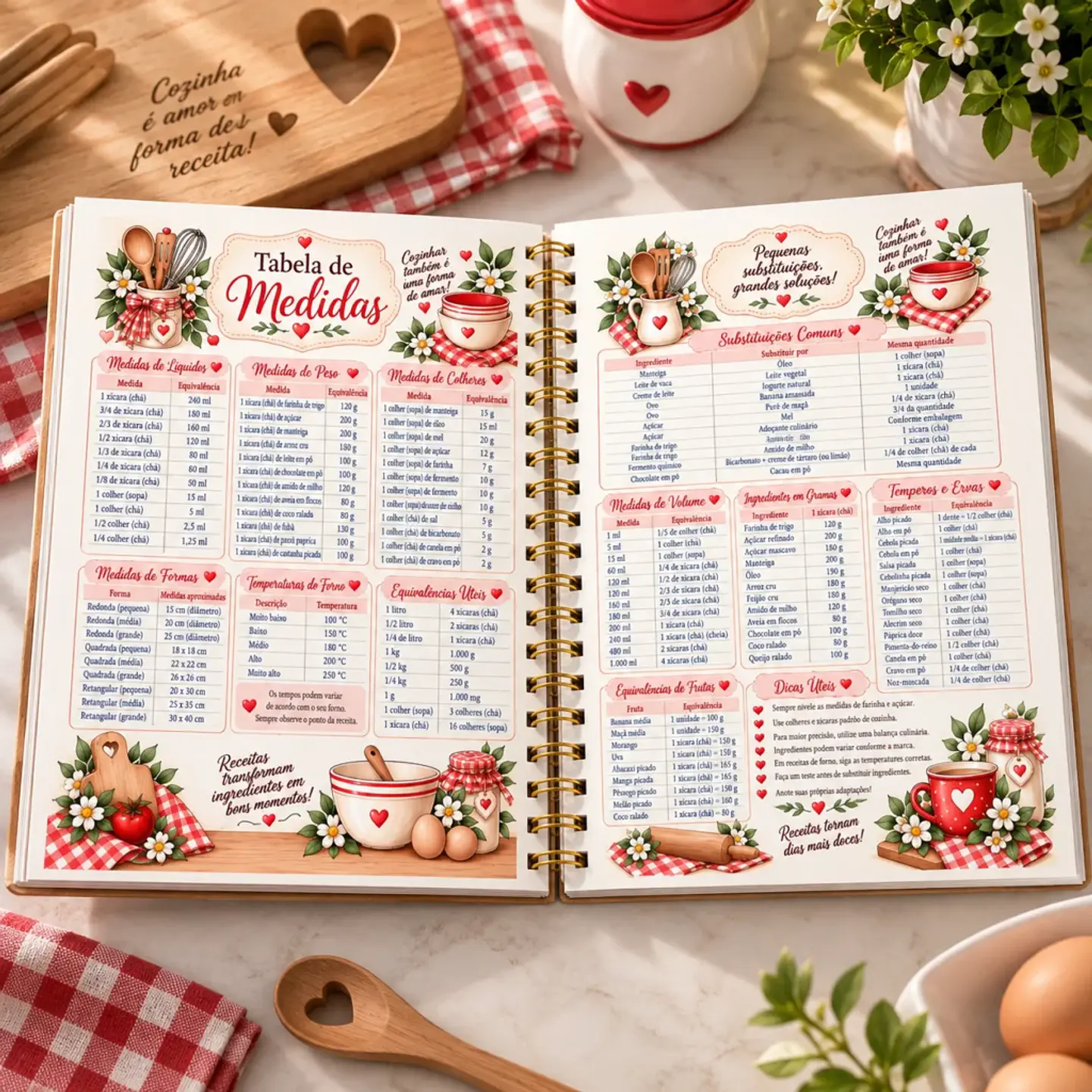 Arquivo Encadernação Cozinha Vintage - Caderno de Receitas 3