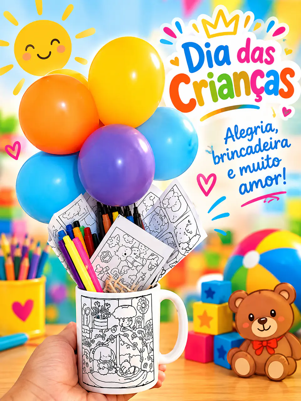 Arquivo Dia das Crianças Canecas de colorir 1