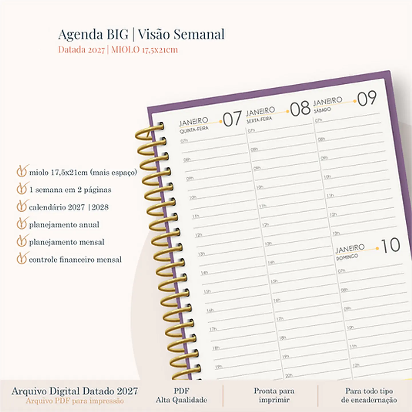 Arquivo Encadernação Miolo Big Agenda Semanal 2027  1