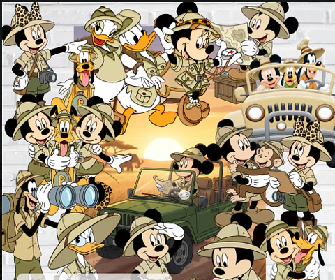 Arquivo Kit Digital Mickey Safari 