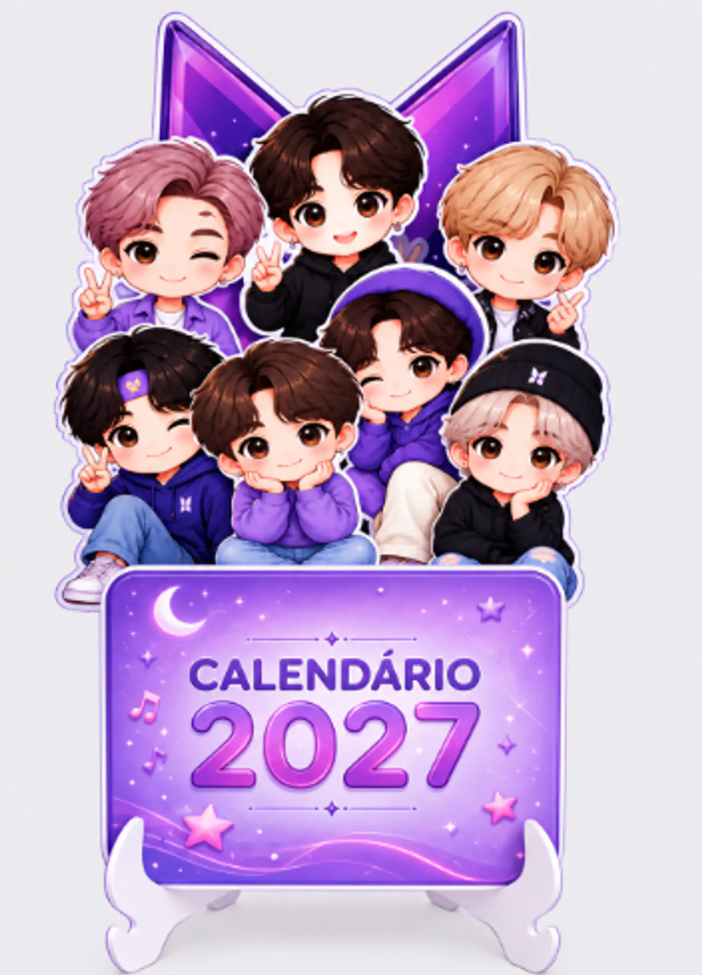 Arquivo de Corte Calendário de Mesa BTS 2027  1