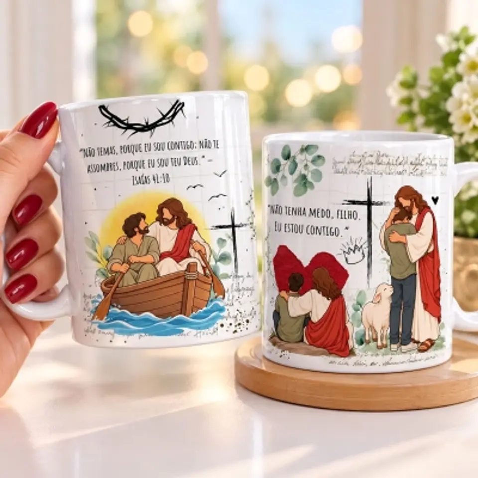 Arquivo Sublimação Caneca Não temas  1