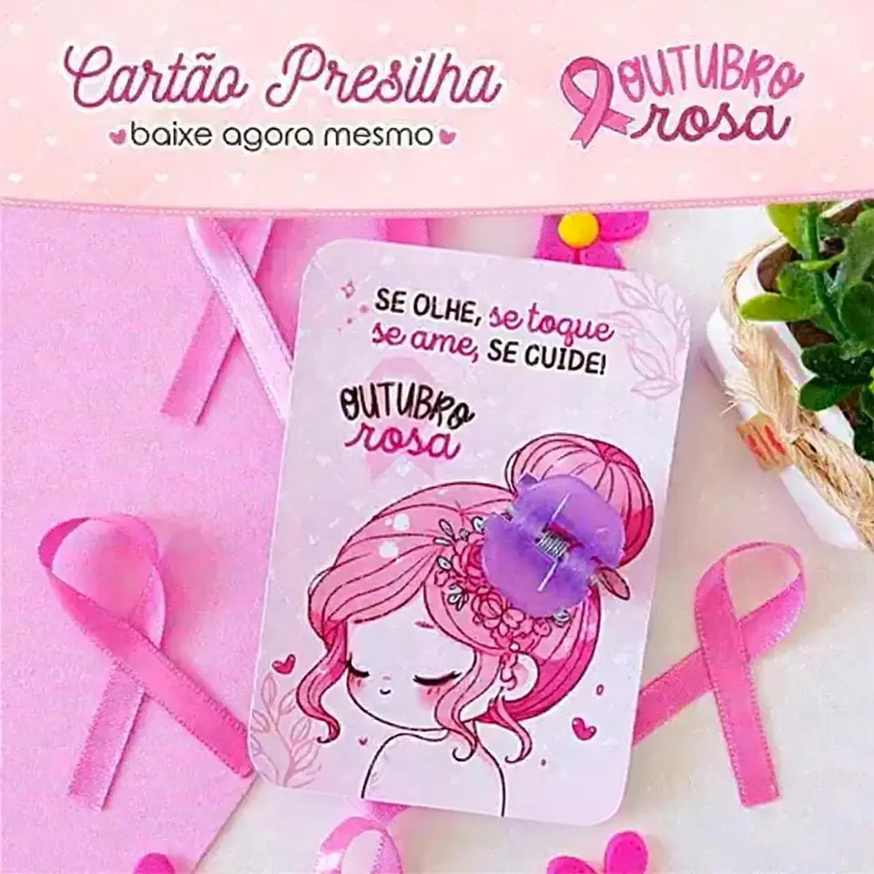 Arquivo Outubro Rosa Card Piranha Presilha 1