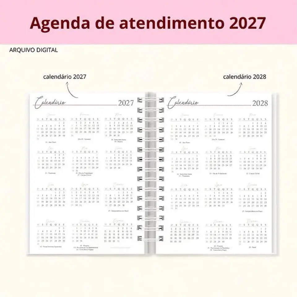 Arquivo Encadernação Agenda Procedimento 2027 3