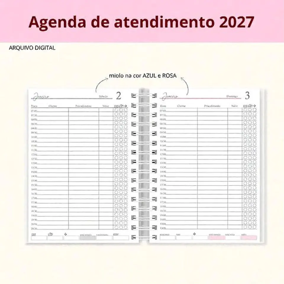 Arquivo Encadernação Agenda Procedimento 2027 2
