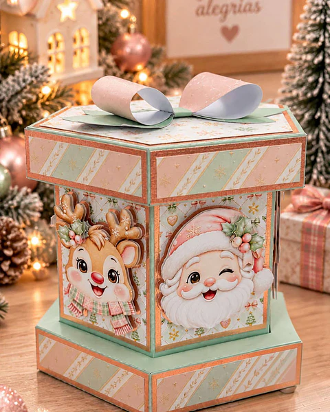 Arquivo Natal Caixa Sextavada Alta 