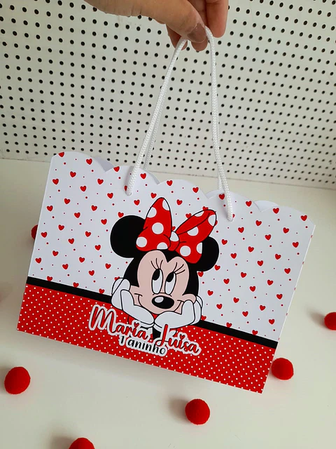 Arquivo de Corte Sacolinha Minnie Vermelha 