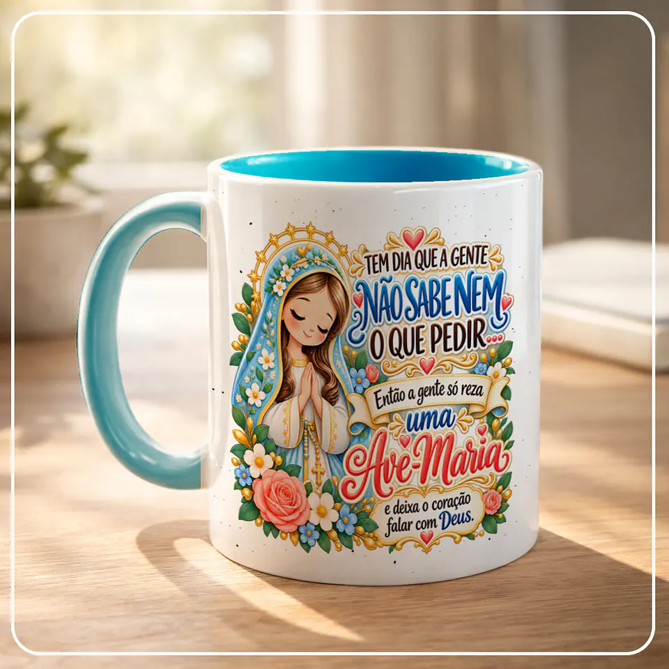 Arquivo Sublimação Caneca Ave Maria  1