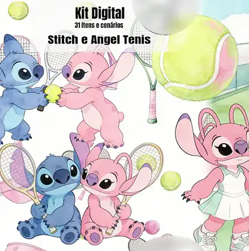Arquivo Kit Digital Stitch e Angel Tenis 1