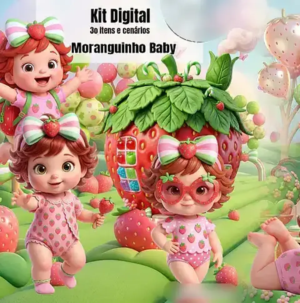 Arquivo Kit Digital Moranguinho Baby 1