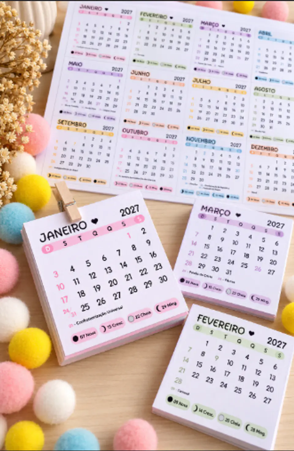 Arquivo de Corte Bloquinho Calendário de Geladeira 2027 1